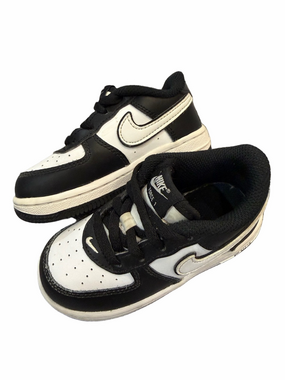 Nike Air Force 1 Black White Low-Top Sneakers Running Shoes Toddler 7 DV1624-001